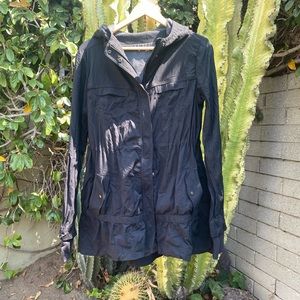 Lululemon hooded black coat jacket size 6
